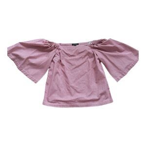 NWOT BANANA REPUBLIC GINGHAM OFF SHOULDER BLOUSE